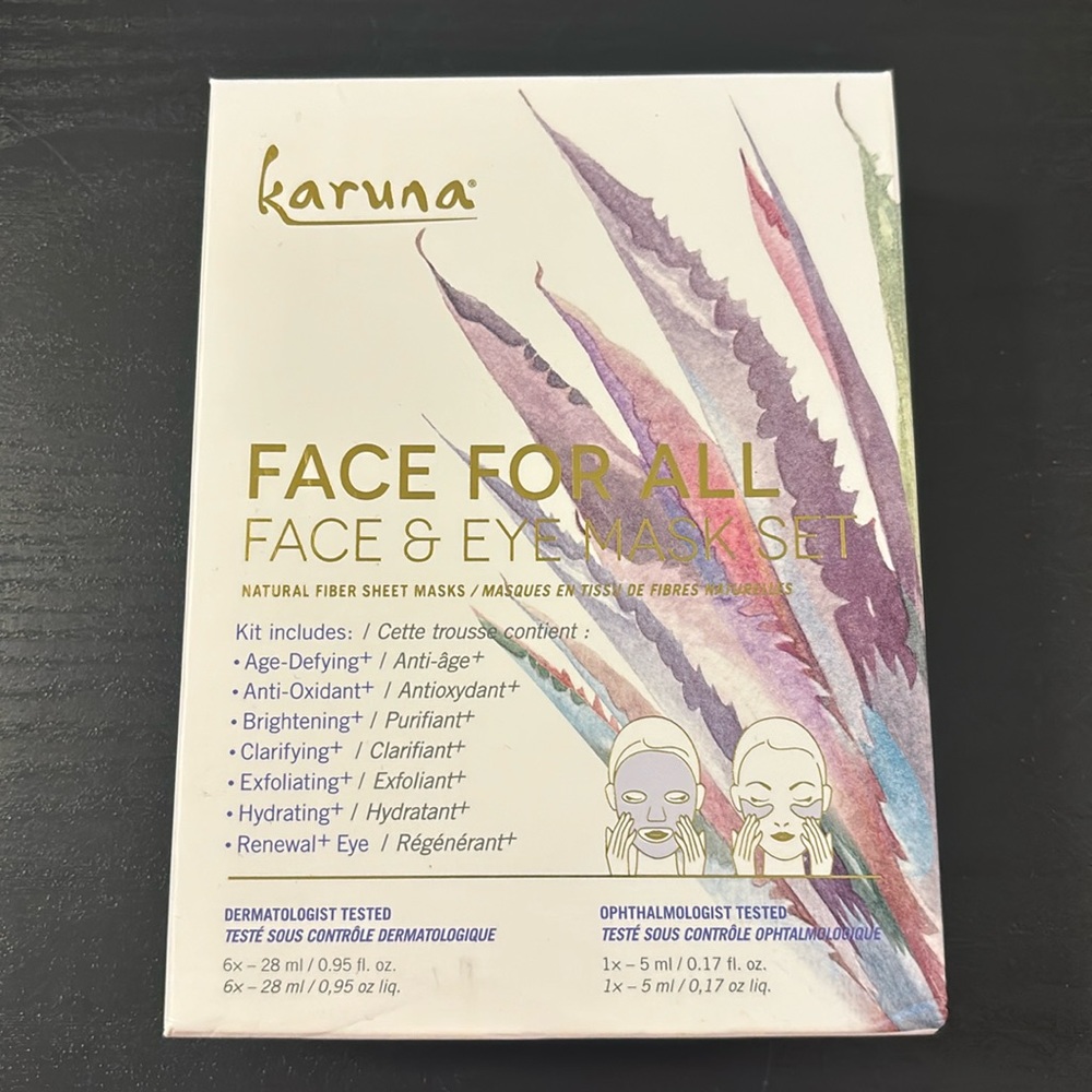 Karuna face and eye mask set
